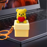 Butter Bear I Love You Fidget Keychain