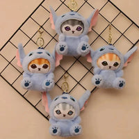 Mofusand x Stitch Cosplay Plush Keychain