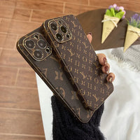 Premium Monogram Leatherette Phone Case (For iPhones)