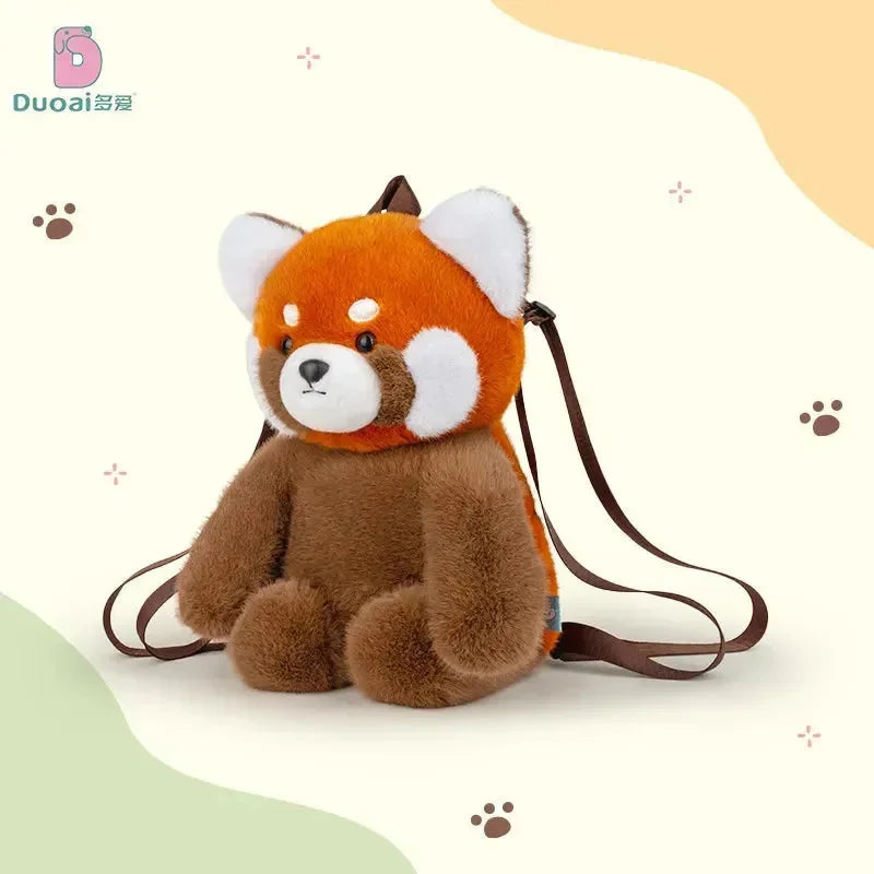 Realistic Red Panda Plush Backpack