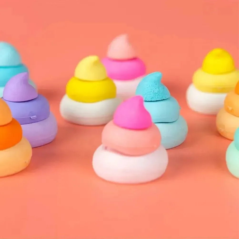 Unicorn Rainbow Poop Eraser (Set of 6)