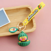 Adorable Fruit Duck 3D Keychain