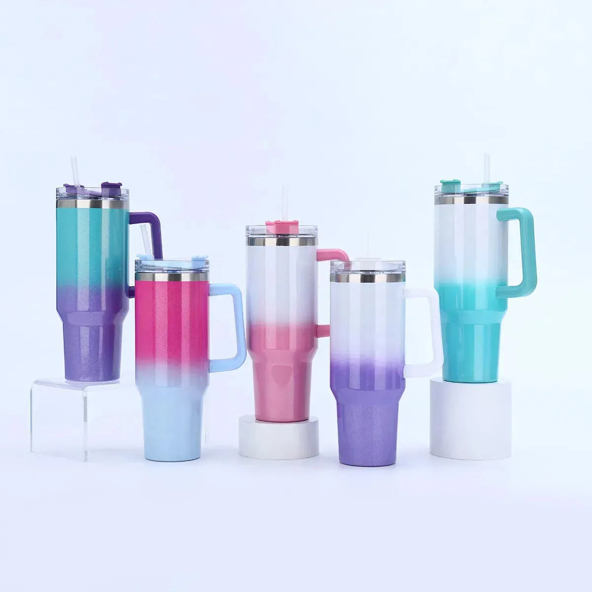 Premium Gradient Rainbow Tumblers (40 oz)