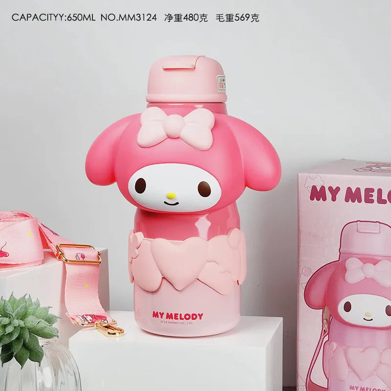 Sanrio Heart and Face Series Insulated Bottle (650 ml)