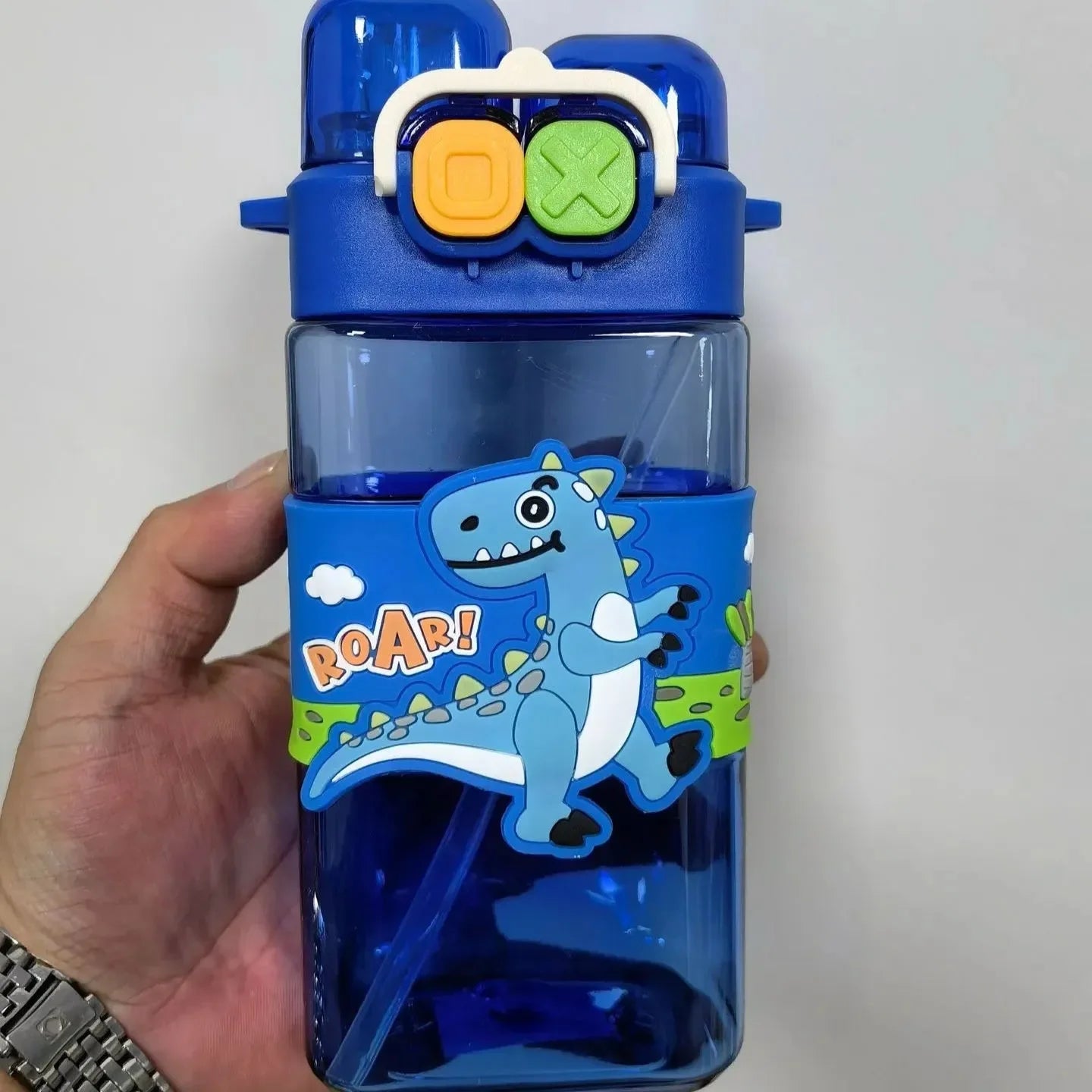 Double-Drink Straw Cup Water Bottle (570 ml)