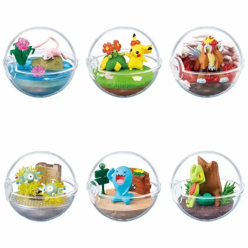 Pokimoen Crystal Pokéball Action Figures (Set of 6)