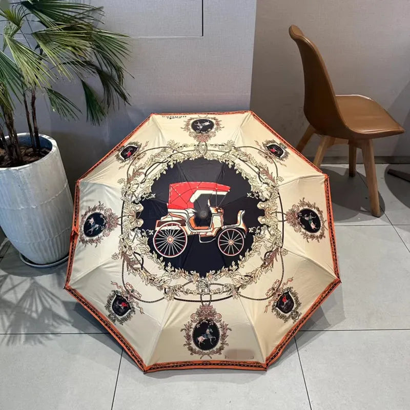 Horse Carriage Luxury Designer Umbrella