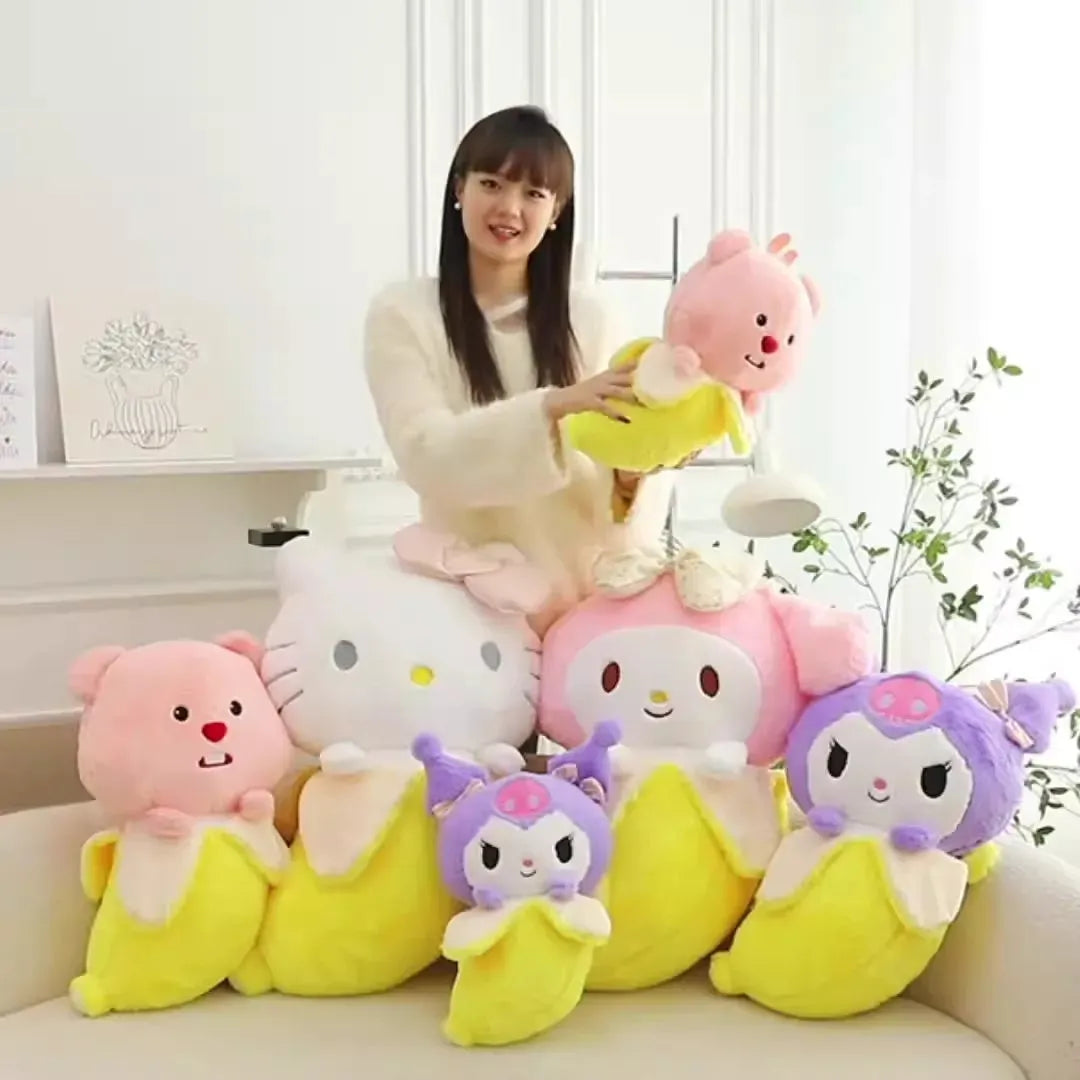 Sanrio Banana Shaped Character Plushies