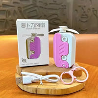 Pocket Breeze Folding Fan Keychain