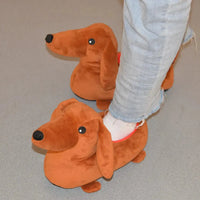 Dachsund Puppy Warm Indoor Slippers