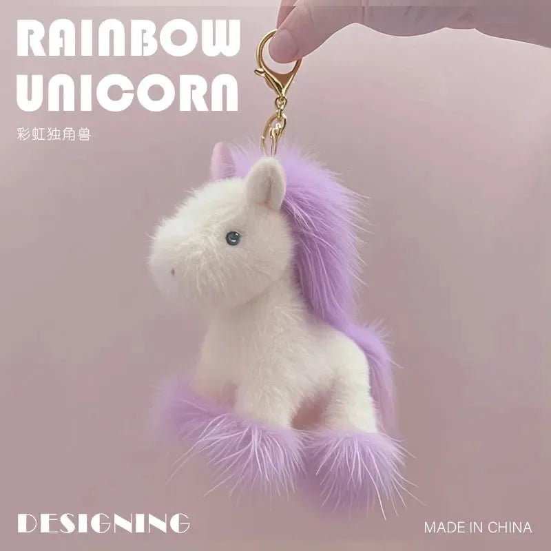 Rainbow Furry Unicorn Plushie