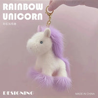 Rainbow Furry Unicorn Plushie