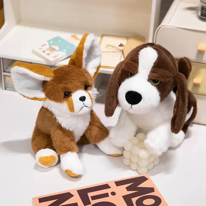 Peluche Chien et Renard à Grandes Oreilles (28 cm) 