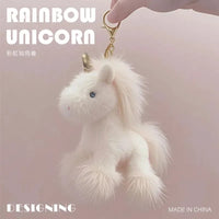 Rainbow Furry Unicorn Plushie