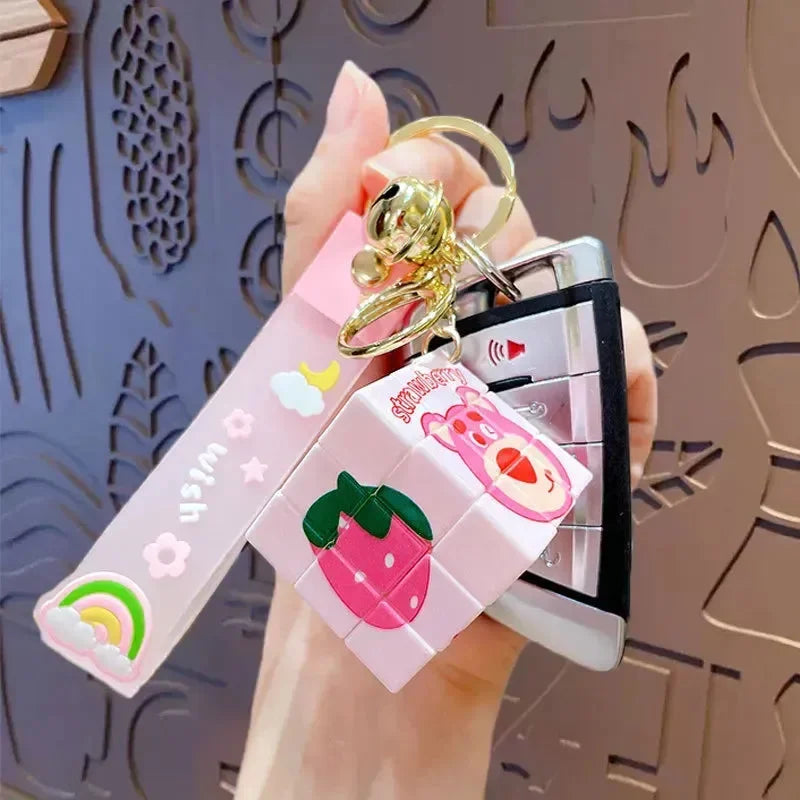 Pocket Rubik's Cube Fidget Keychain