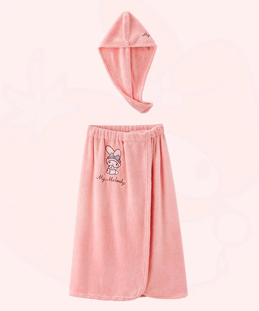 Fashion Anime Bathrobe and Shower Cap PN3807 - Bear Hugs
