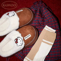 Hello Kitty Fuzzy Winter Slippers