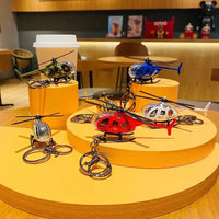 Sky High Mini Helicopter Metal Keychain