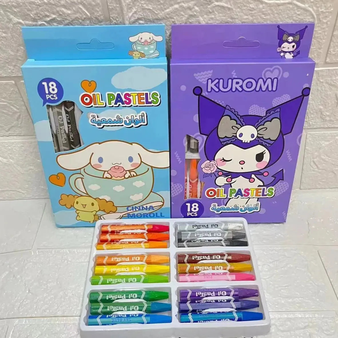 Sanrio Silky Oil Pastel Color Box (18 Pcs)