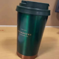 Starbucks Dark Green & Gold Thermos Mug (380 ml)