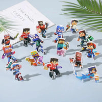 Minecraft Pixelated Cardboard Block Figurines (24 pcs/set)