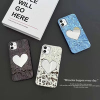 Glossy Heart Mirror Phone Case (For iPhones)