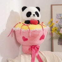 Heartfelt Hugs Capy-Panda Plush Bouquet