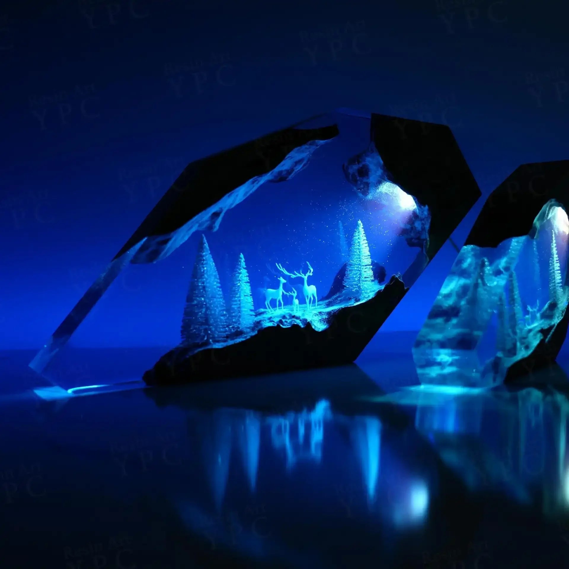 Deer in Forest Resin Night Light