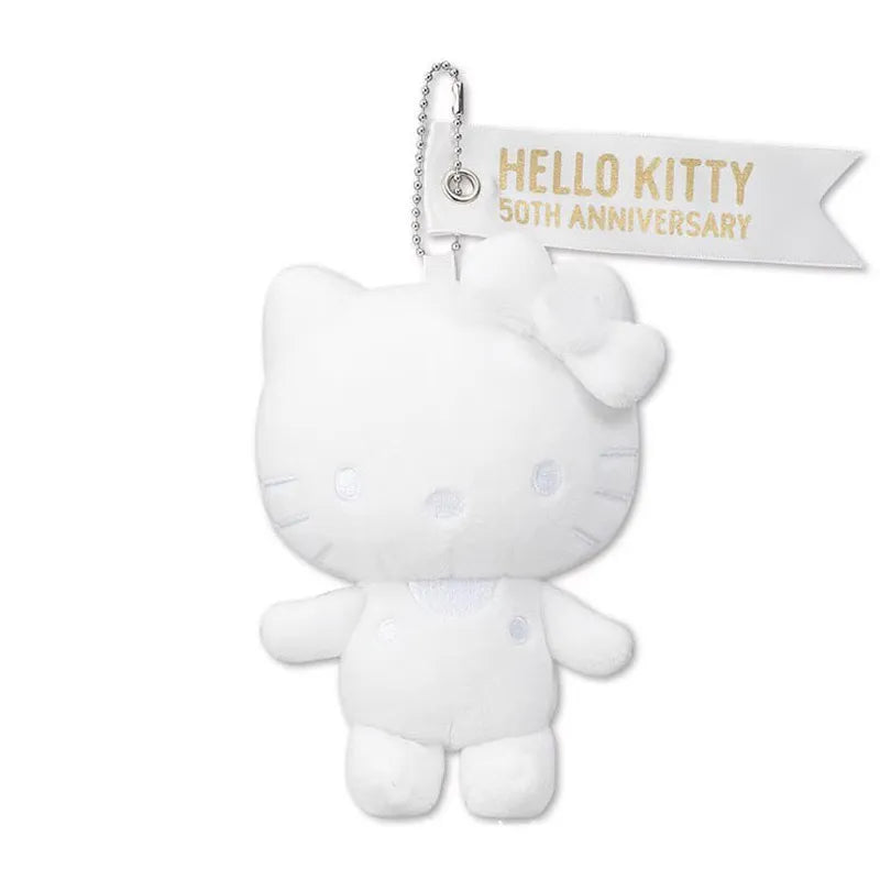 Hello Kitty 50th Anniversary B&W Plush Keychain