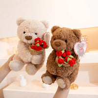 Peluche ours rose Love in Bloom 