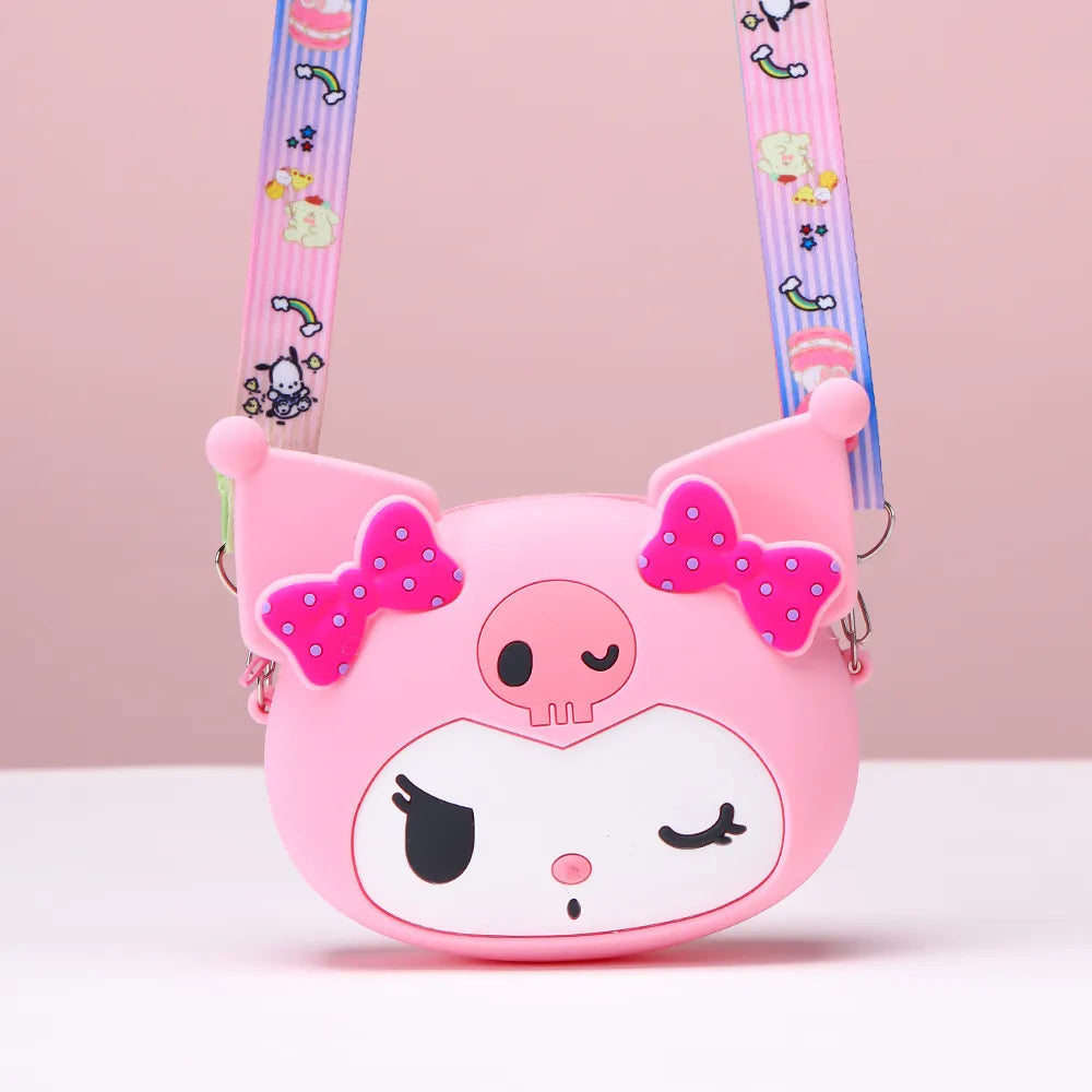 Kawaii Kuromi Silicon Sling Bag