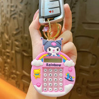 Rainbow Kuromi Calculator Keychain