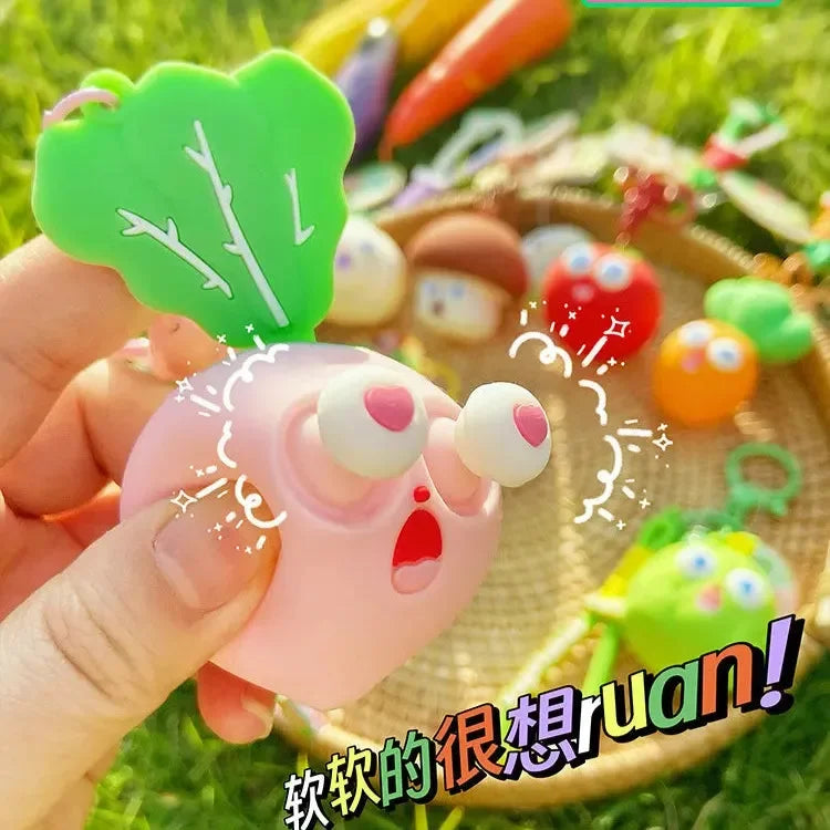 Screaming Vegetables Eye-Popping Keychain