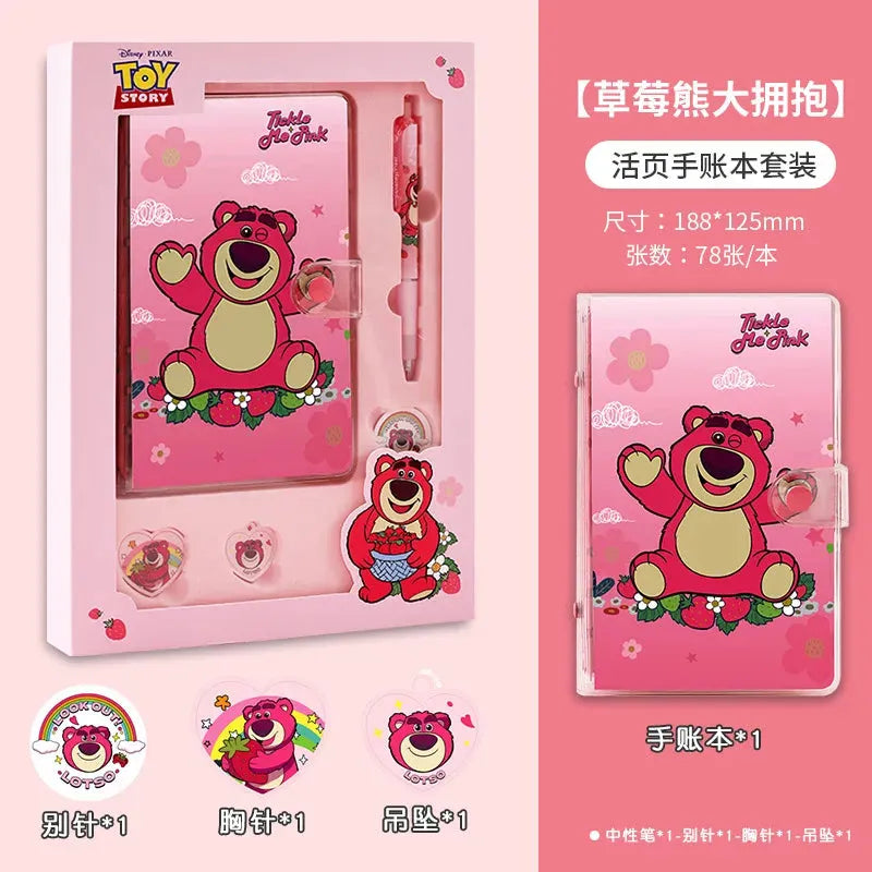 Cute Lotso Strawberry Bear Notebook Gift Set