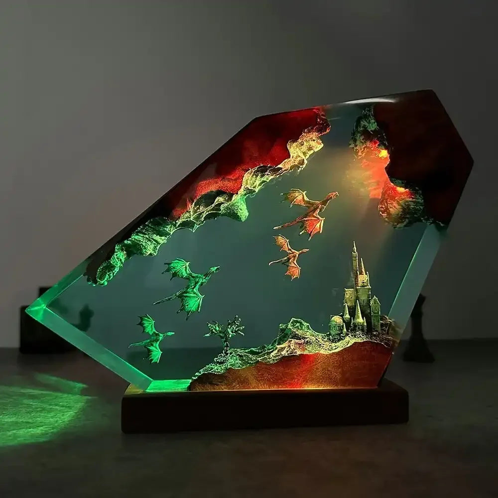 Dragons' Fury Resin Lamp
