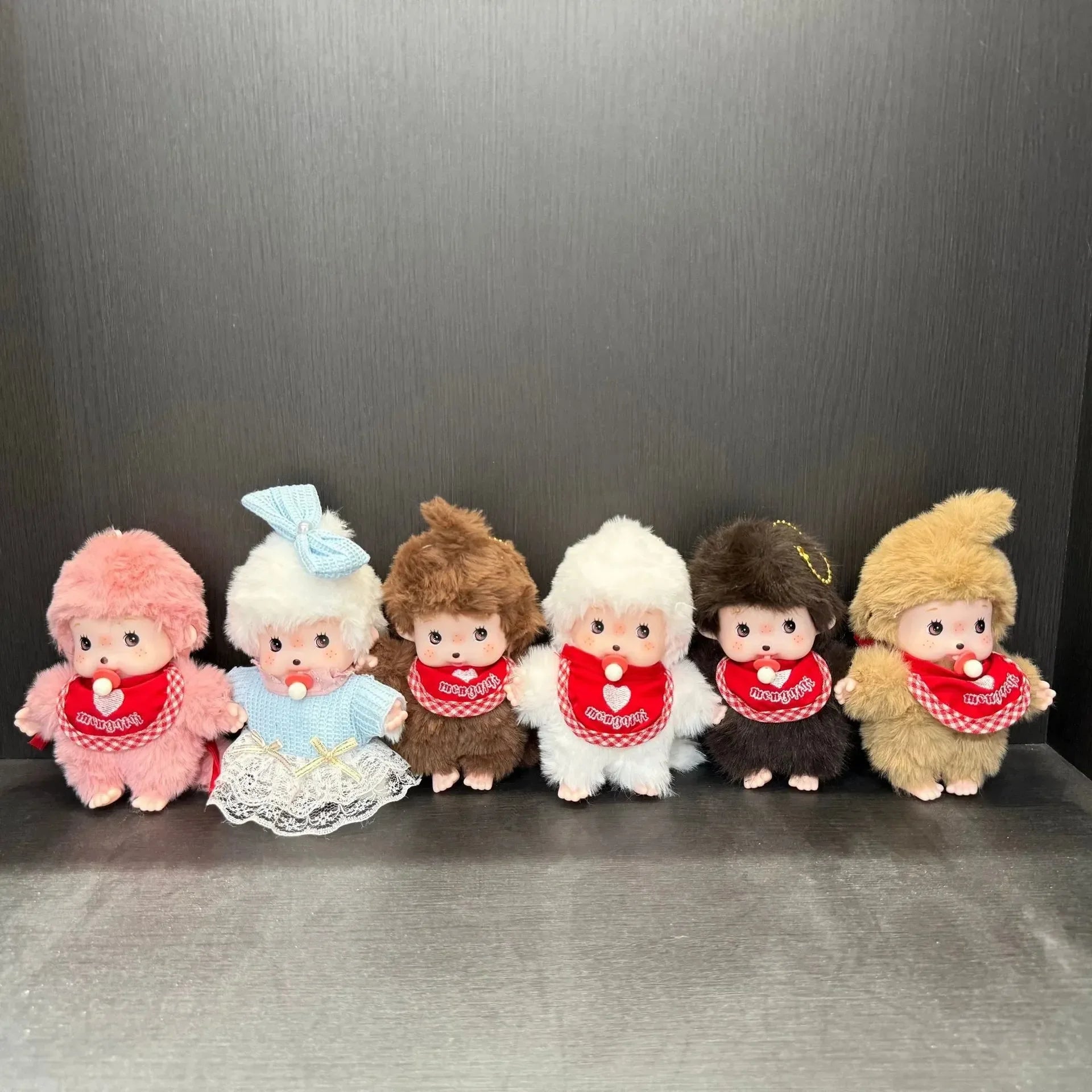 Monchhichi Bib & Pacifier Plush Keychain
