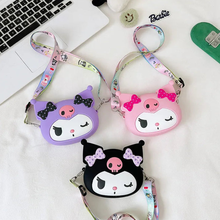 Kawaii Kuromi Silicon Sling Bag