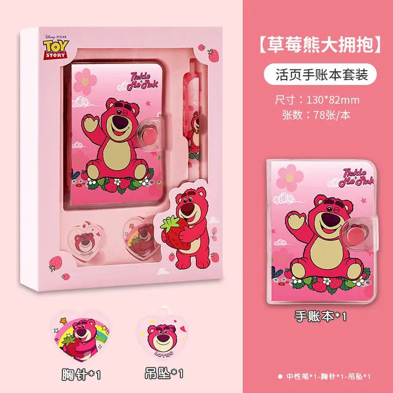 Cute Lotso Strawberry Bear Notebook Gift Set