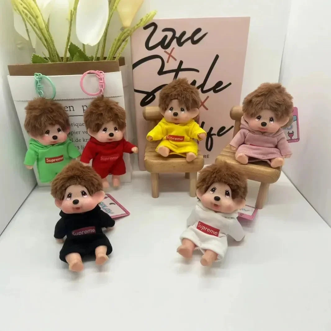 Porte-clés en silicone à capuche Monchhichi 