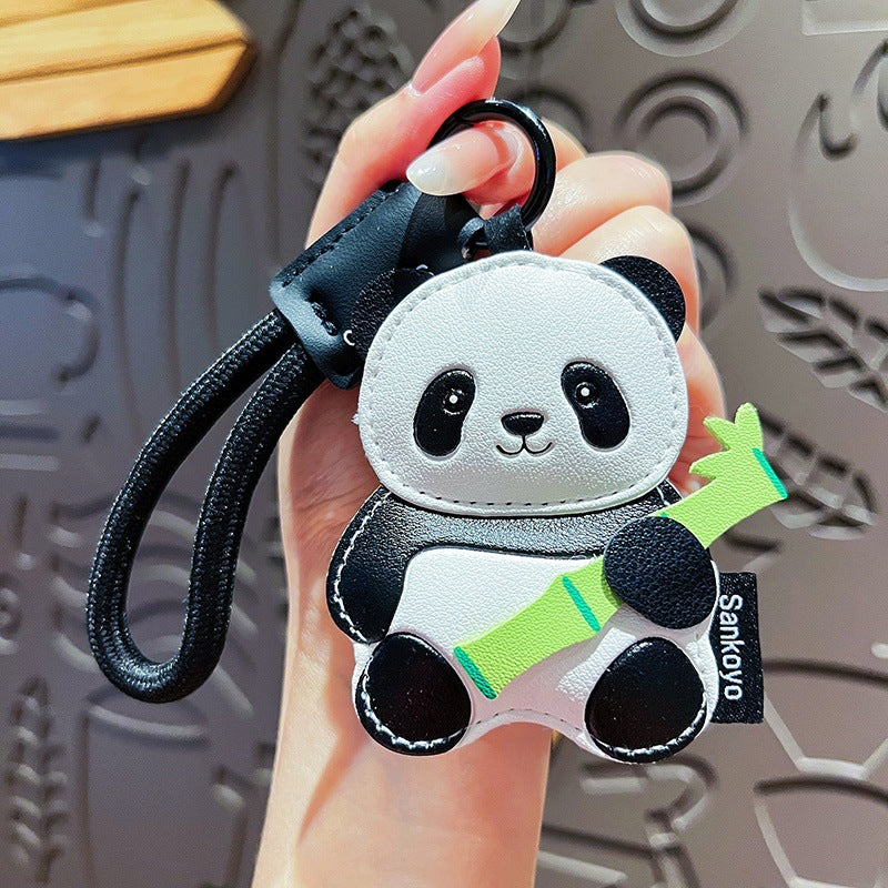 Bamboo Buddy Leather Panda Keychain