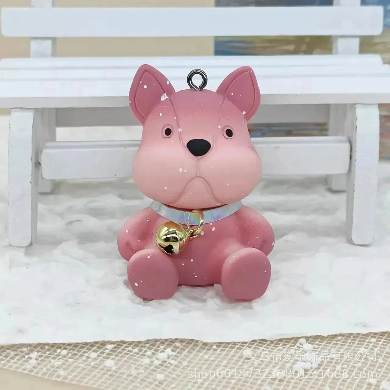 Porte-clés en acrylique dégradé de chiot étoilé 