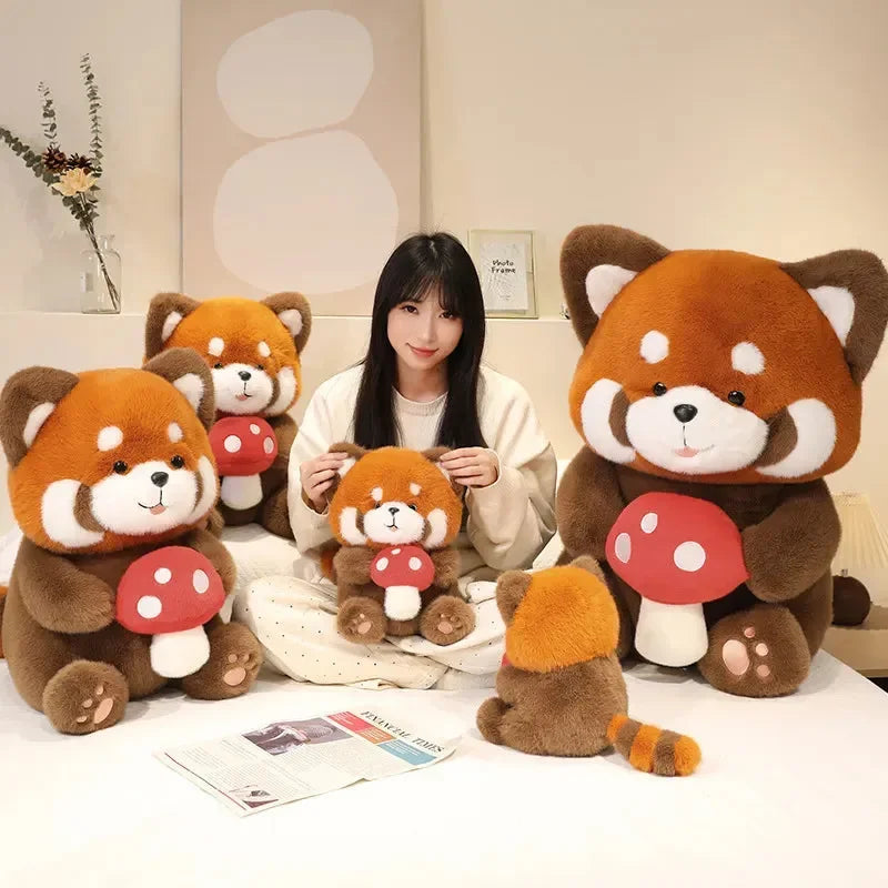 Mushroom Muncher Red Panda Plush