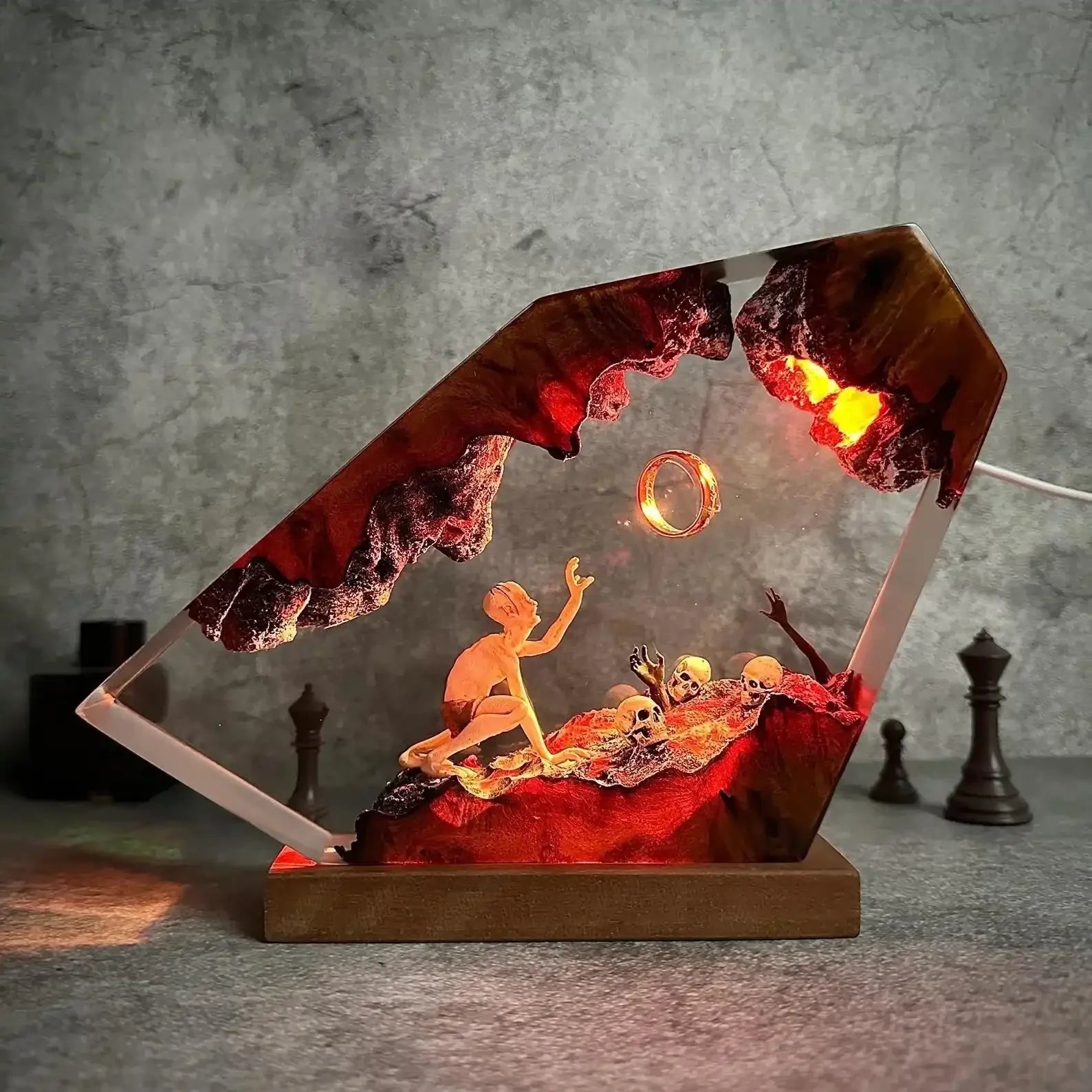 Gollum & The Ring Resin Lamp