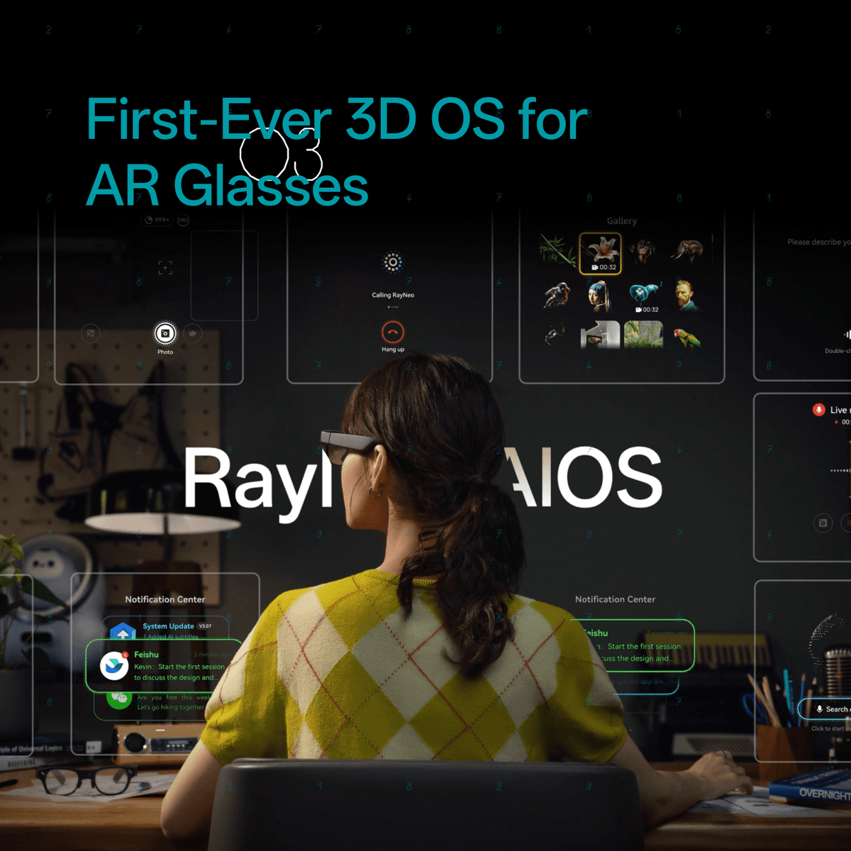 RayNeo X3 Pro AI+AR Smart Glasses - Bear Hugs