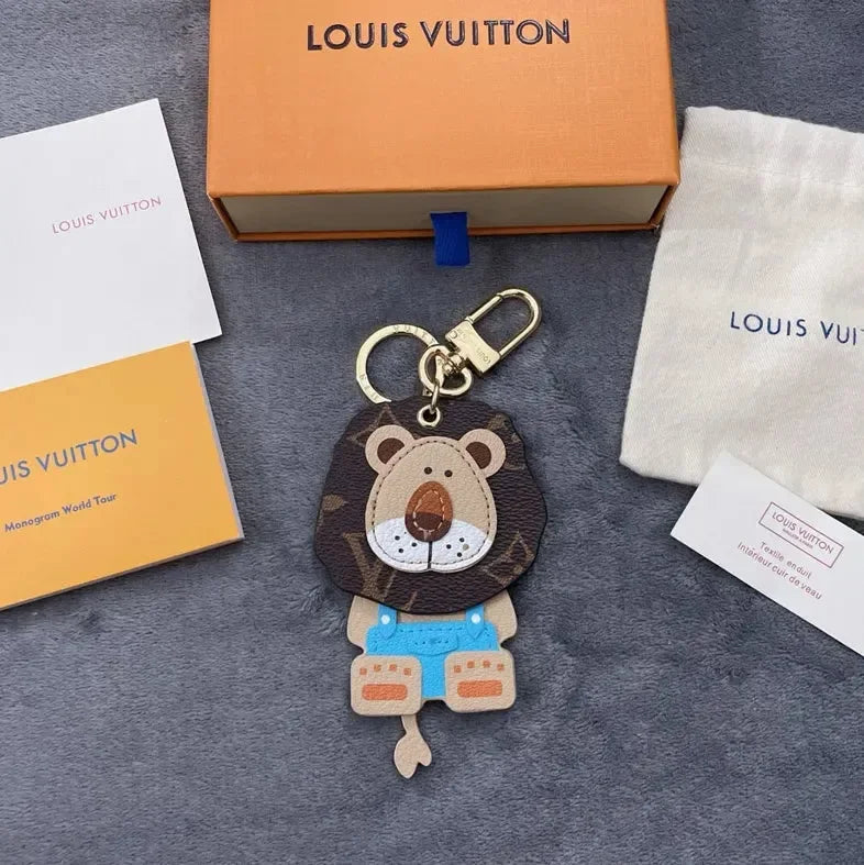 Regal Roar Monogram Lion Luxe Keychain