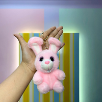 Snowball Rabbit Plush Keychain