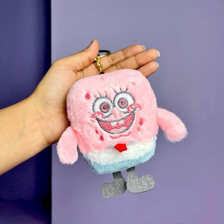 Smiling SpongeBob Plush Keychain