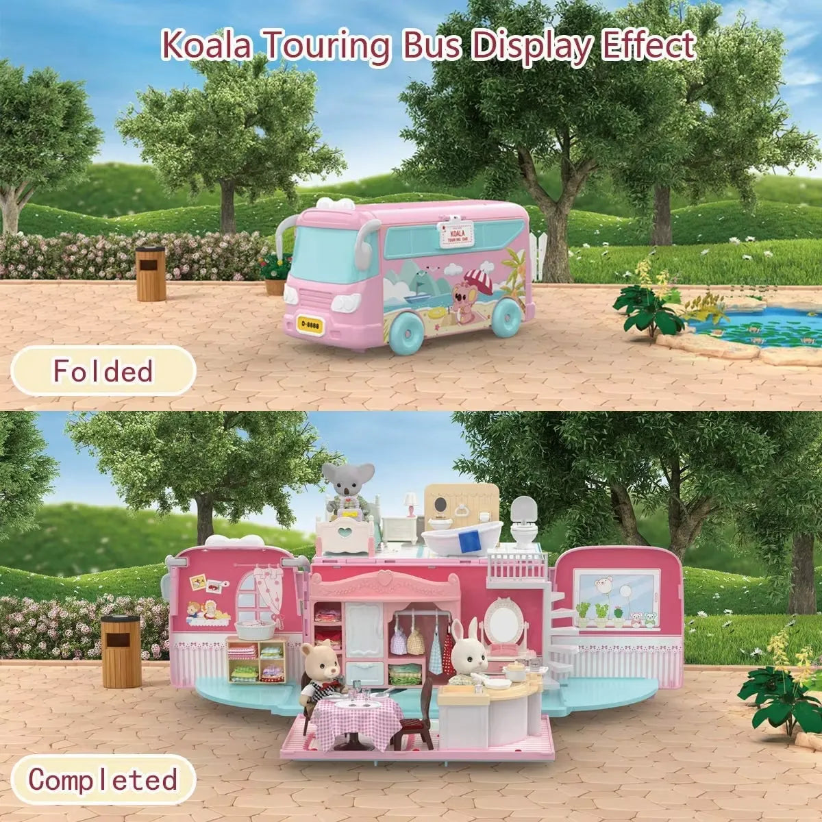 Koala Tour Bus Pretend Play Kids Set