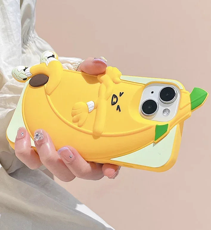 Kawaii Banana Phone Case for iphone 11/11pro/11pro max/12/12mini/12pro/12pro max/13/13pro/13pro max/14/14plus/14pro/14pro max/15/15pro/15pro max PN5877 - Bear Hugs