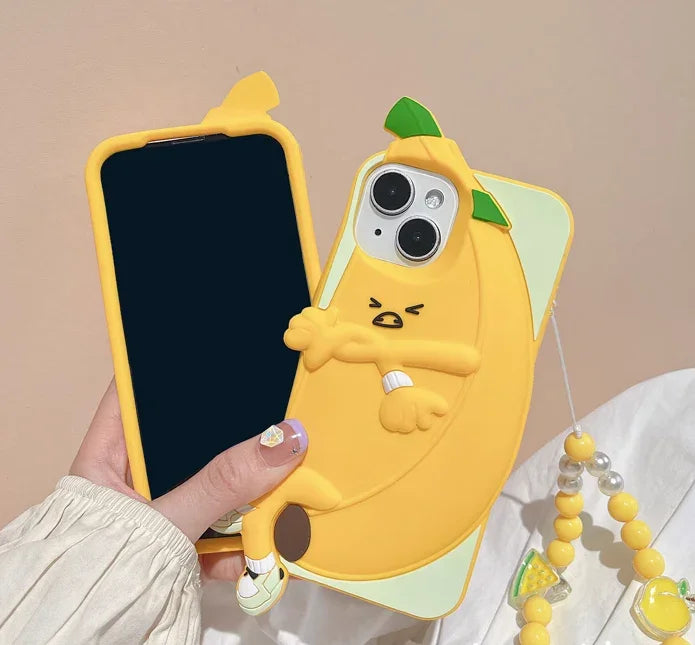 Kawaii Banana Phone Case for iphone 11/11pro/11pro max/12/12mini/12pro/12pro max/13/13pro/13pro max/14/14plus/14pro/14pro max/15/15pro/15pro max PN5877 - Bear Hugs